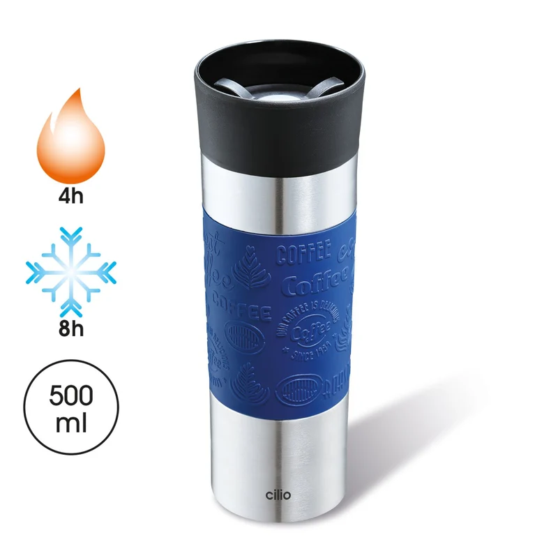 Cilio Isoliertrinkbecher VIAGGIO 500 ml blau