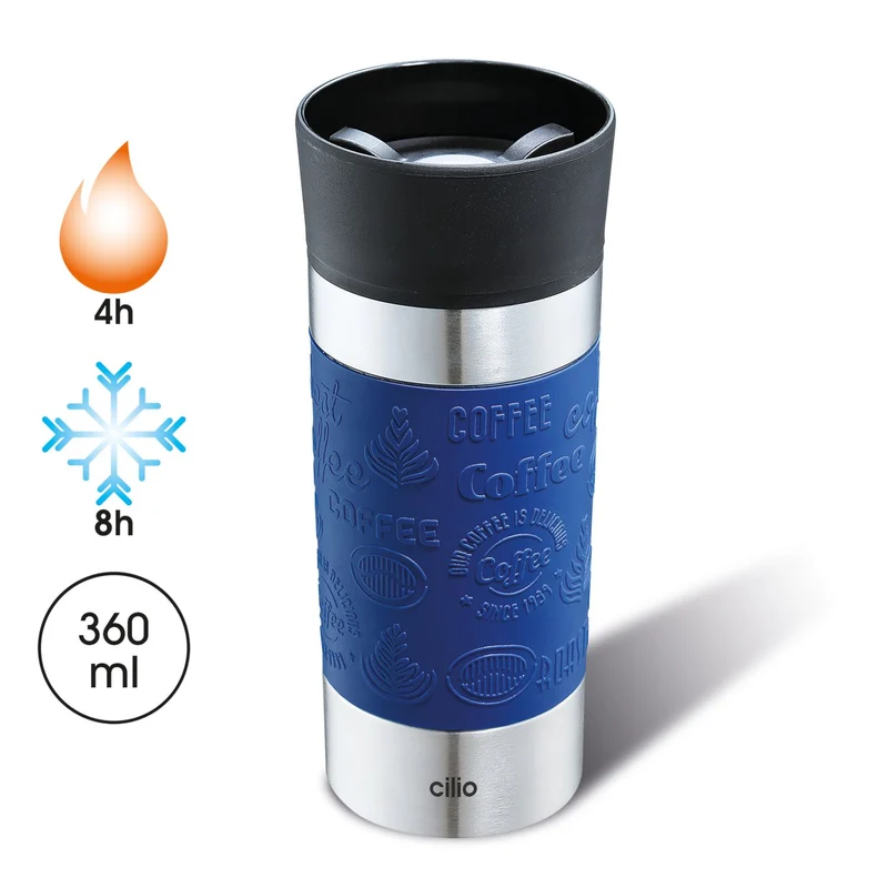 Cilio Isoliertrinkbecher VIAGGIO 360 ml blau