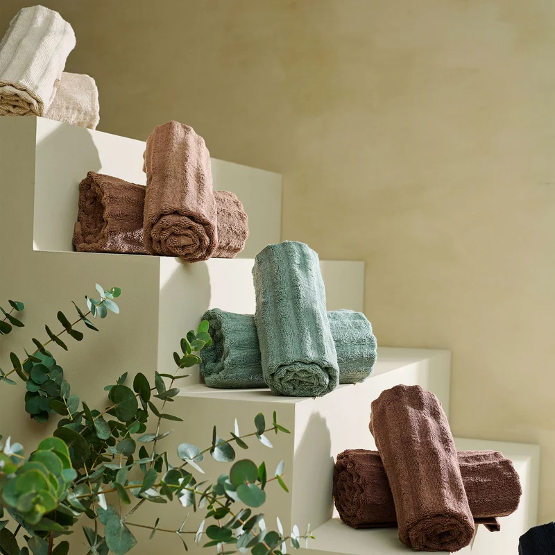Aura Handtuch Beige 50 x 70 cm