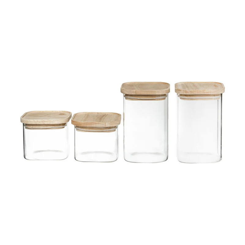 Vorratsgläser mit Holzdeckel 4-teilig Five®
