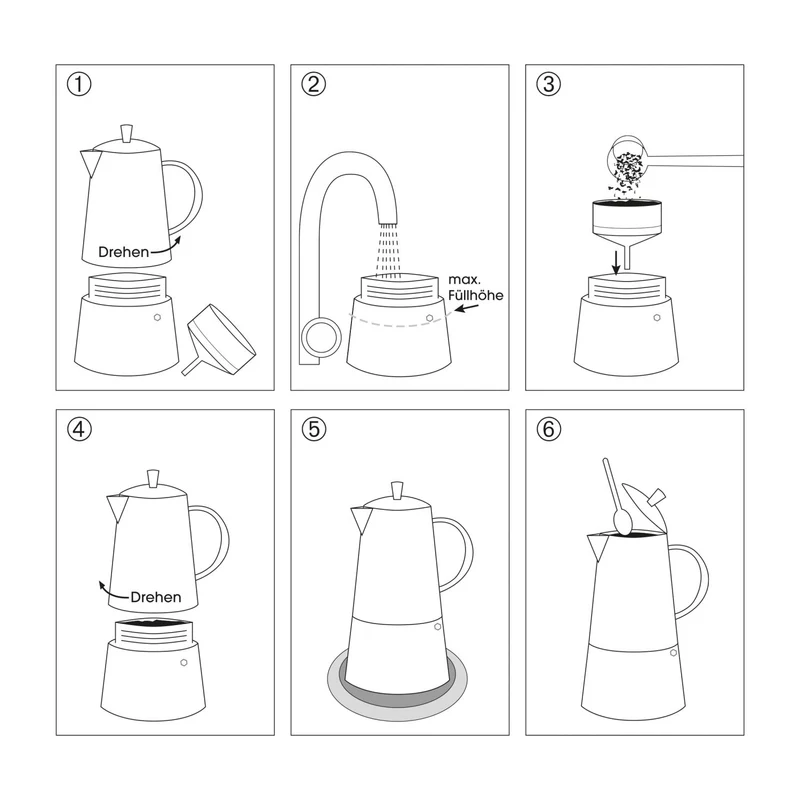 Cilio Espressokocher AIDA 6T matt