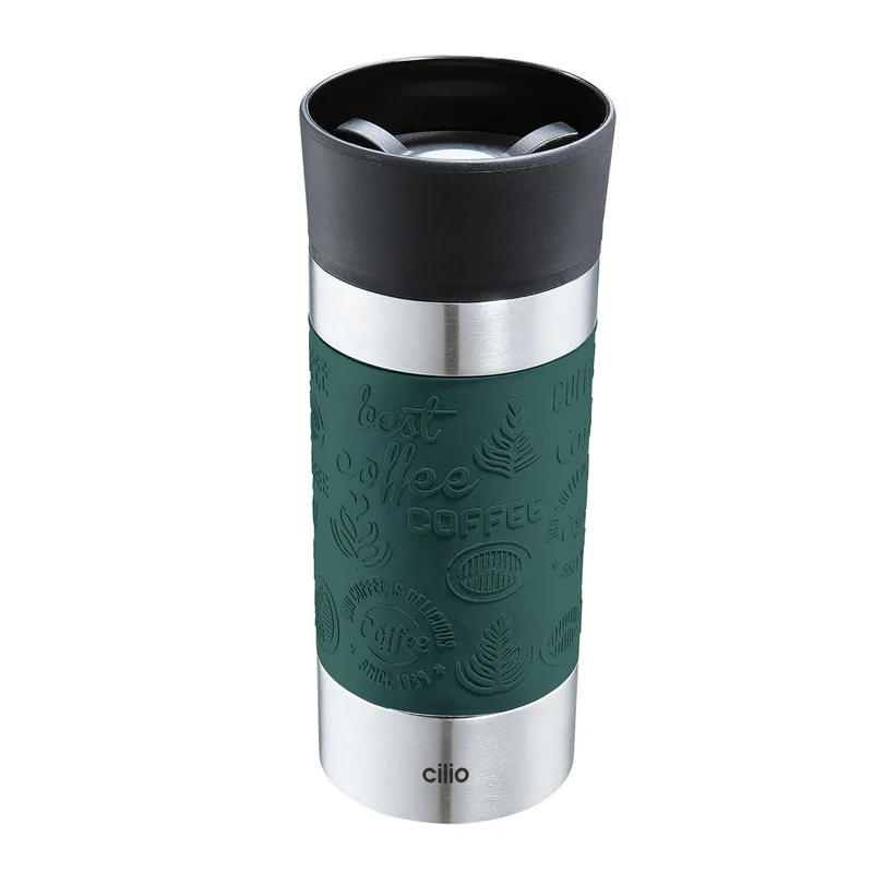 Cilio Isoliertrinkbecher VIAGGIO 360 ml dunkelgrün