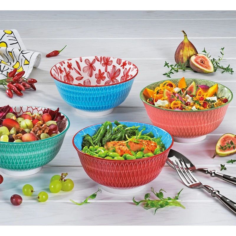 Cilio Bowl AMICI Rauten blau 15,5 cm