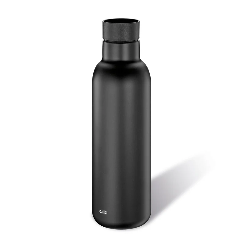 Cilio Isoliertrinkflasche DELUXE 450 ml schwarz matt
