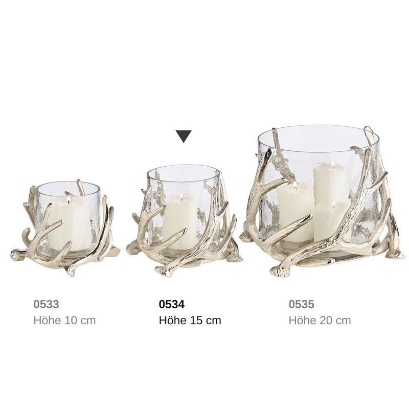EDZARD Windlicht Kingston H 15 cm