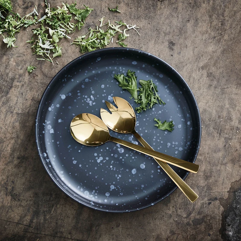 RAW Salatsbesteck goldfarben