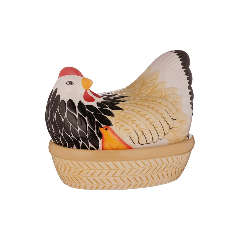 Keramikhuhn farbig