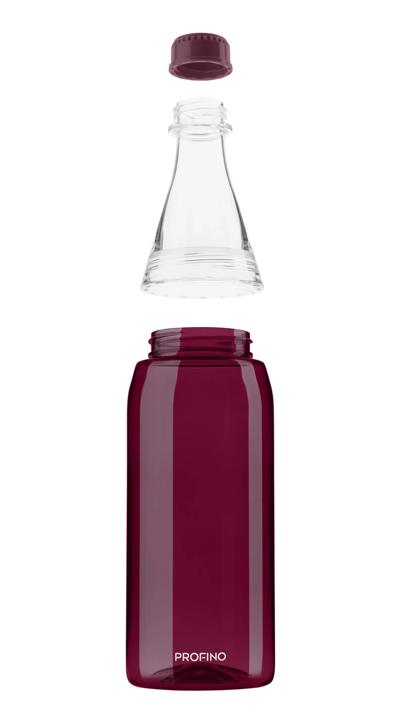 PROFINO Wasserflasche "Sparkle" 750ml, Burgund