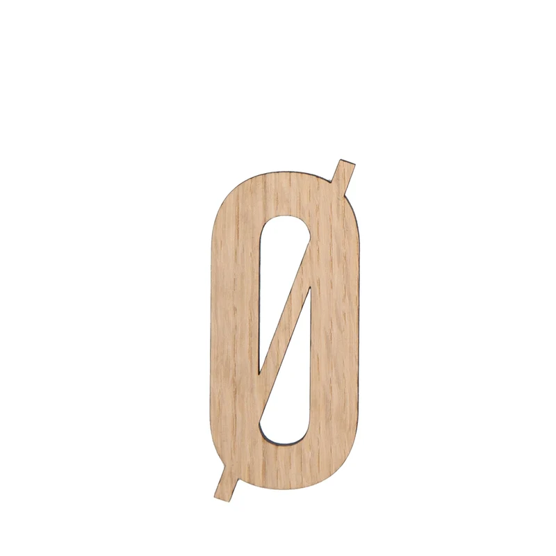 Buchstabe Ø Helle Eiche