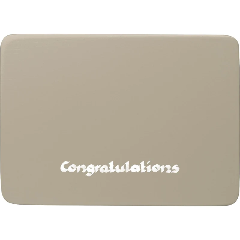 Wendt & Kühn Beschriftete Sockelplatte, silbergrau, “Congratulations” („Herzliche Glückwünsche“)*