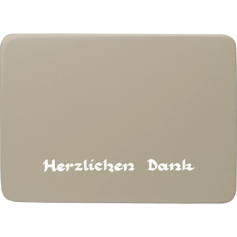 Wendt & Kühn Beschriftete Sockelplatte, silbergrau, „Herzlichen Dank“