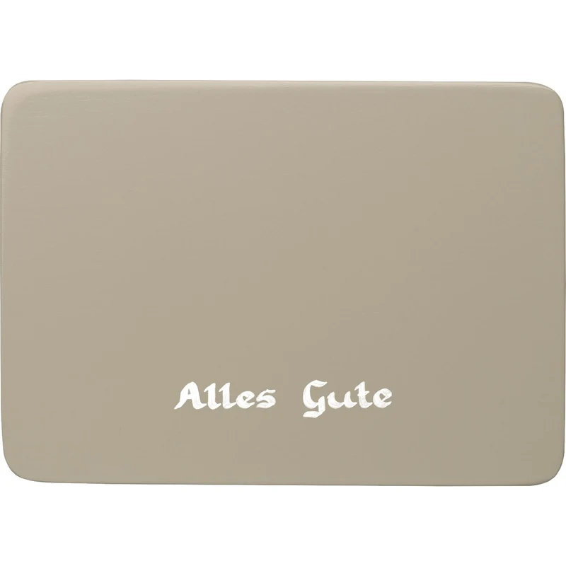 Wendt & Kühn Beschriftete Sockelplatte, silbergrau, „Alles Gute“