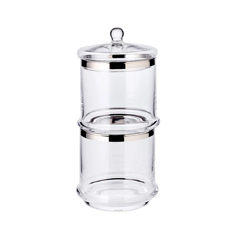 EDZARD Glasdose Lia mit Deckel, 3teilig H 29 cm