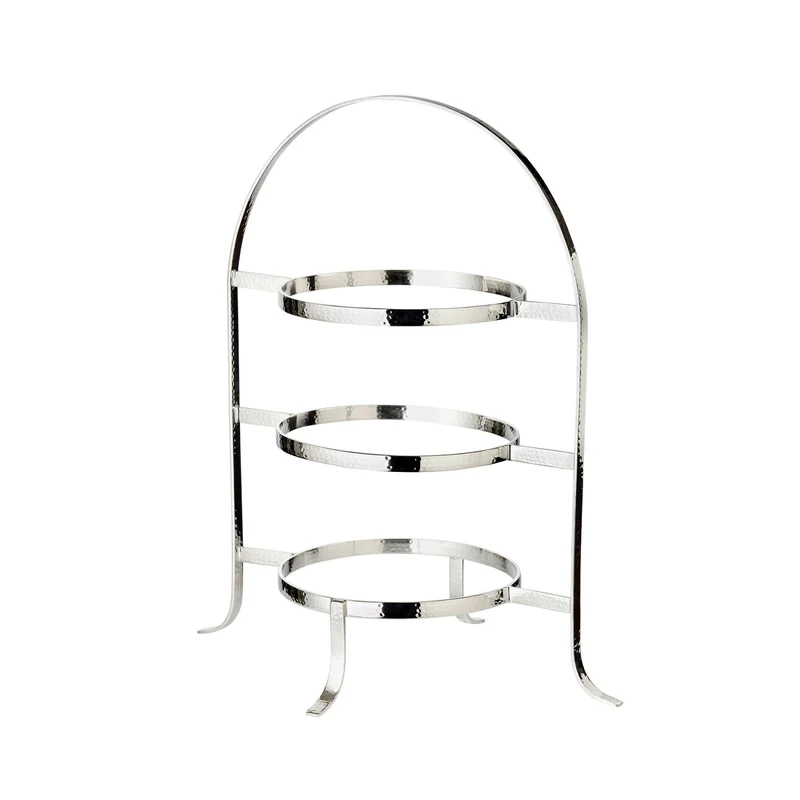 EDZARD Telleretagere Sina für 3 Teller gehämmert H 42 cm
