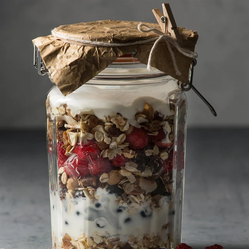 KILNER Facetten-Glas mit Bügelverschluss, 950 ml