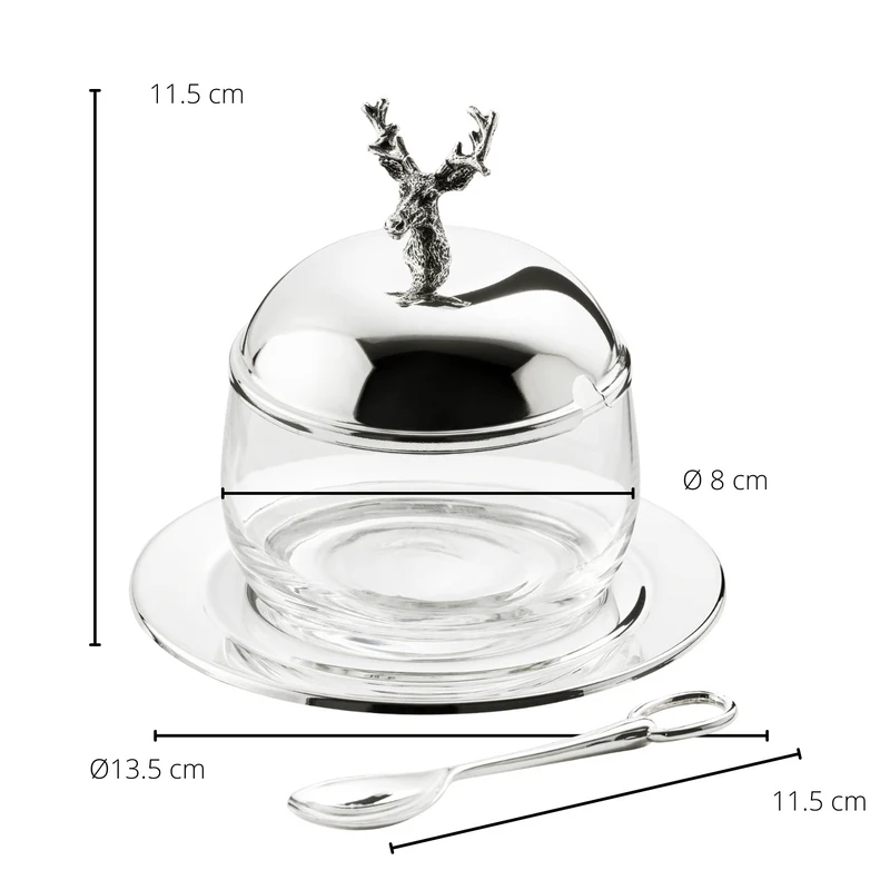 EDZARD Marmeladenglas Hirsch H 11 cm