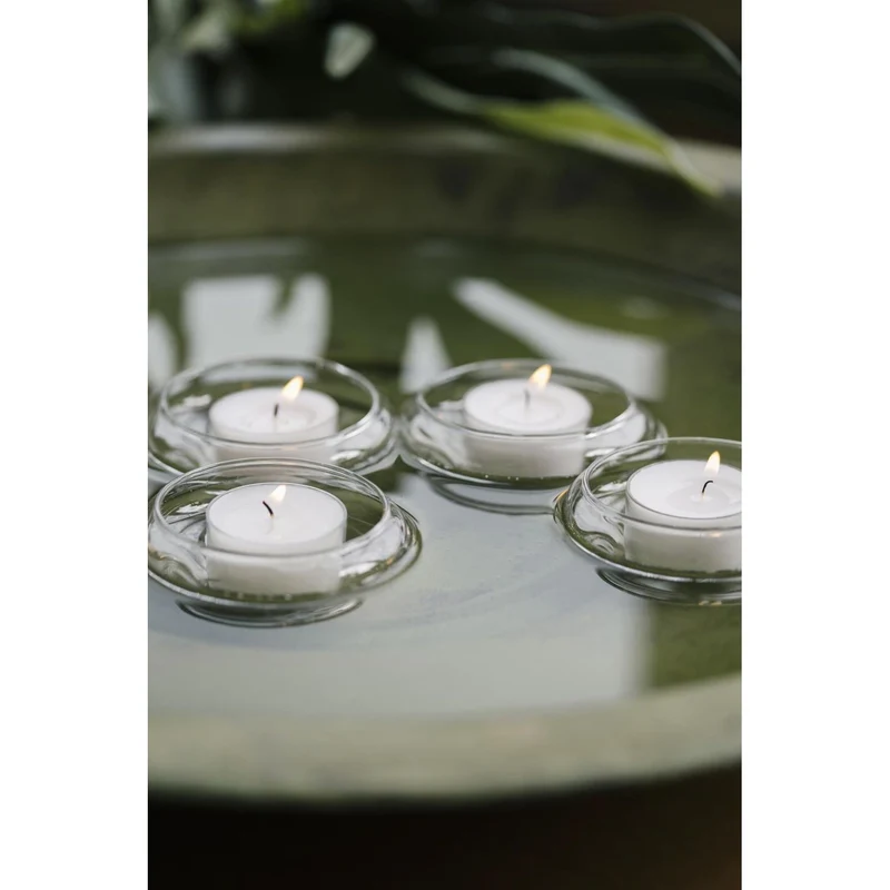 EDZARD Schwimm-Teelichthalter Iris 4er Satz H 4 cm