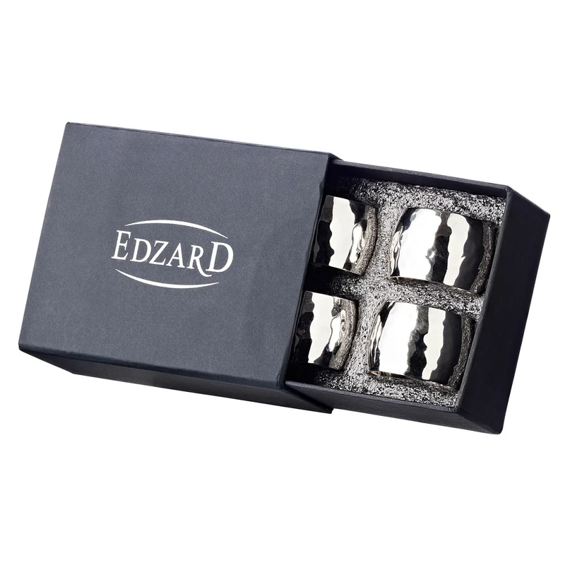 EDZARD Serviettenringe Flux 4er Set Ø 4cm