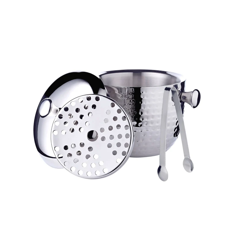 EDZARD Eiseimer m. Zange Rico gehämmert H 18 cm