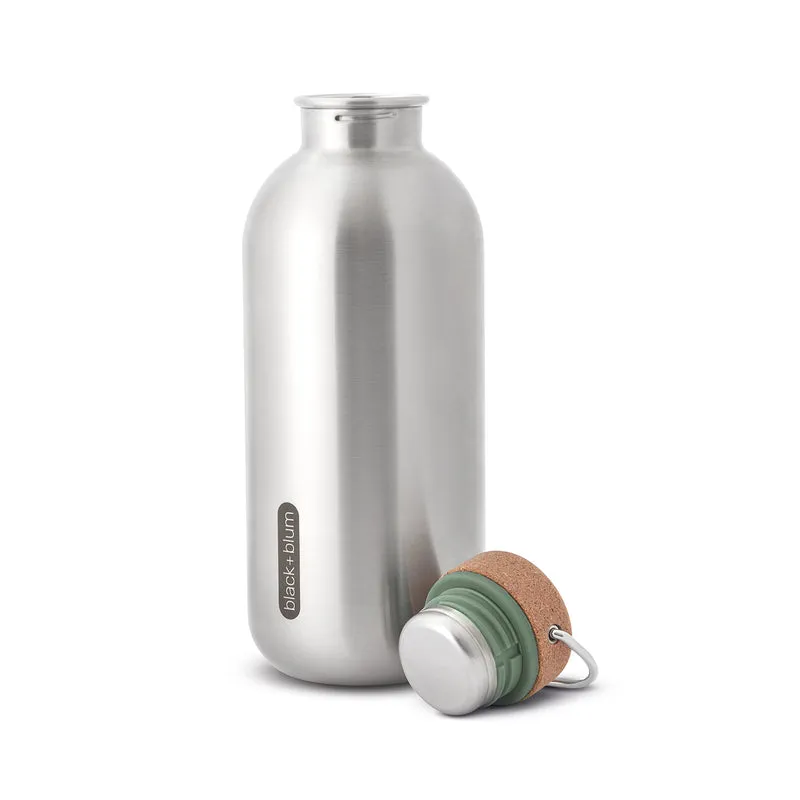 BLACK+BLUM Edelstahl Wasserflasche, olive, 600 ml