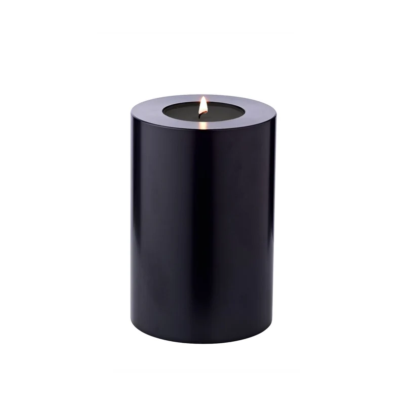 EDZARD Teelichthalter Cornelius black Ø 10 cm / H 15 cm