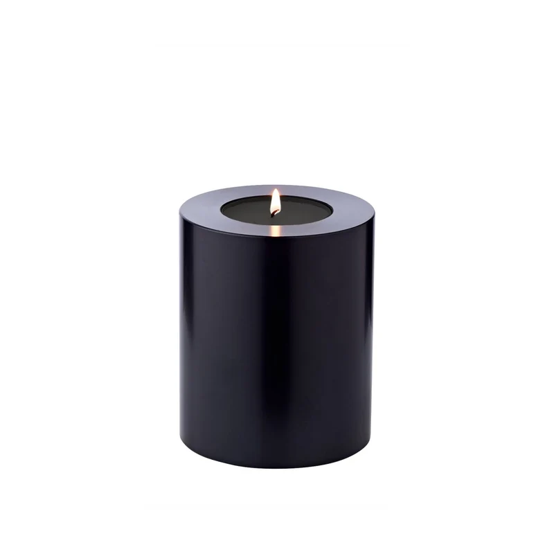 EDZARD Teelichthalter Cornelius black Ø 10 cm / H 12 cm