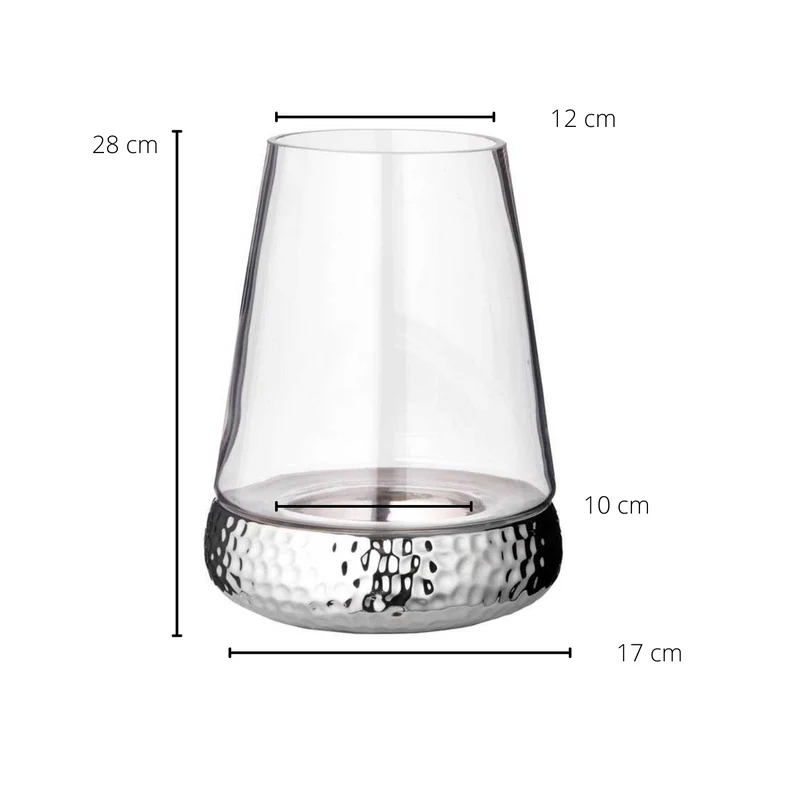 EDZARD Windlicht Bora geh. H 28 cm