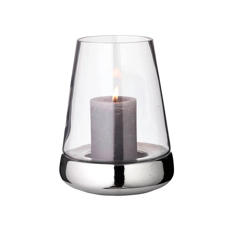 EDZARD Windlicht Bora glatt H 28 cm