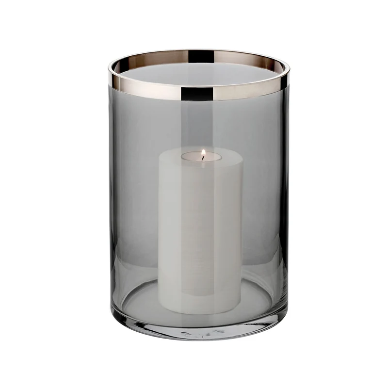 EDZARD Windlicht Zeus dunkel H 25 cm