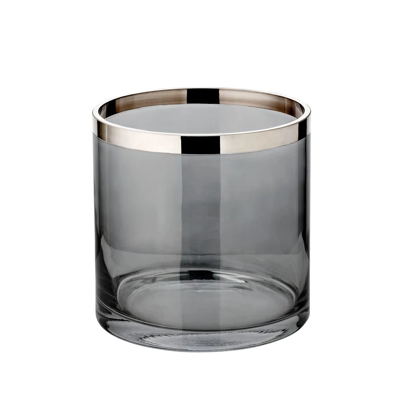 EDZARD Windlicht Zeus dunkel H 15 cm