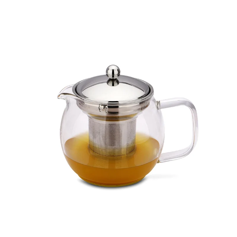 Weis Teekanne aus Borosilikatglas mit Teefilter 0,6 L