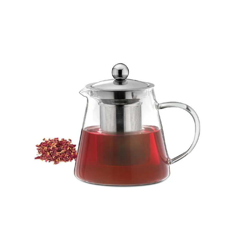 Weis Teekanne aus Borosilikatglas mit Teefilter 800 ml