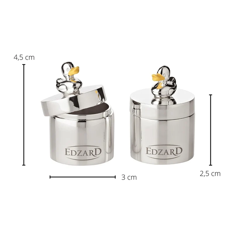 EDZARD Dose Ente 2er Satz H 5 cm