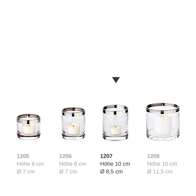 EDZARD Windlicht Molly Ø 8,5 cm H 10 cm