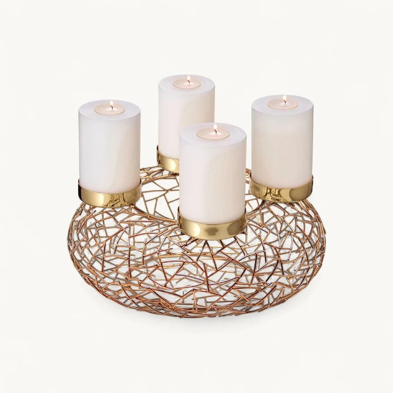 EDZARD Adventskranz Milano Ø 34 cm, Kupfer