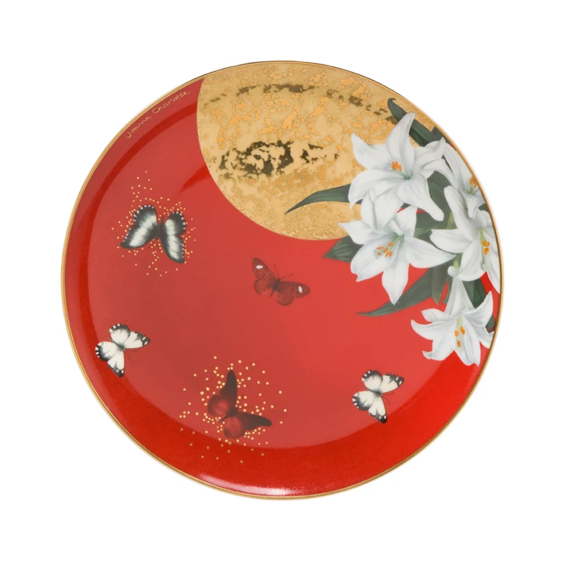 Goebel Artis Orbis Lilies Red - Frühstücksteller Bunt