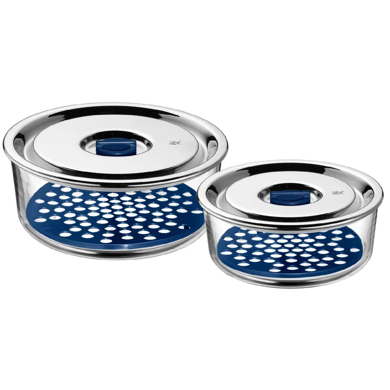WMF Frischhalte- und Serviersystem-Set 2-teilig Top Serve mit Abtropfgitter