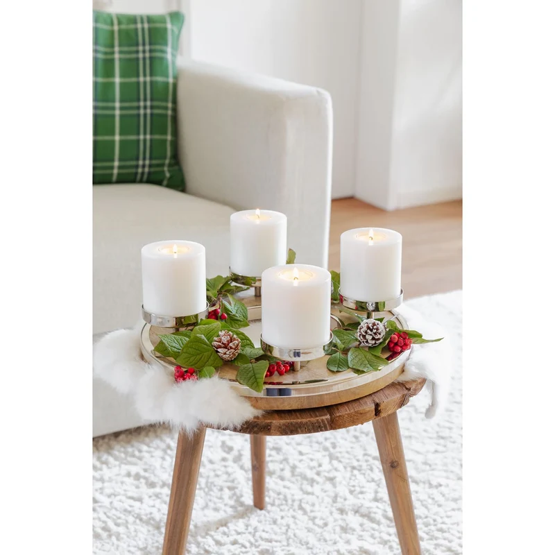 EDZARD Adventskranz Mangoholz Jale Ø 36cm