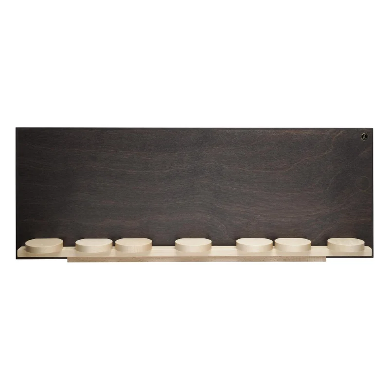Wendt & Kühn Wandpräsentation mit sieben Schiebetellern, groß, dunkel 50 x 18 x 5,5 cm