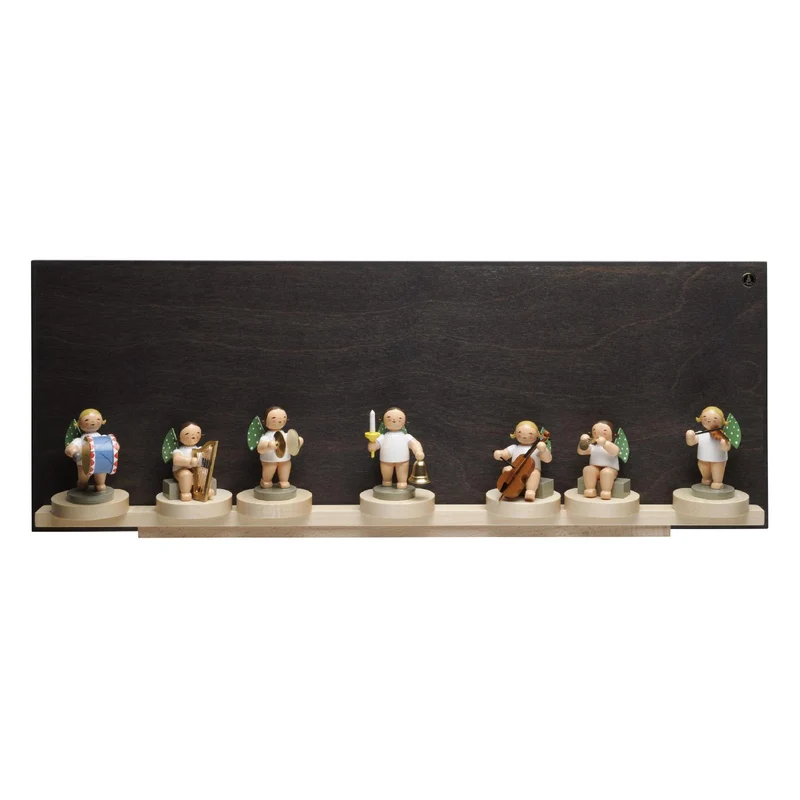 Wendt & Kühn Wandpräsentation mit sieben Schiebetellern, groß, dunkel 50 x 18 x 5,5 cm