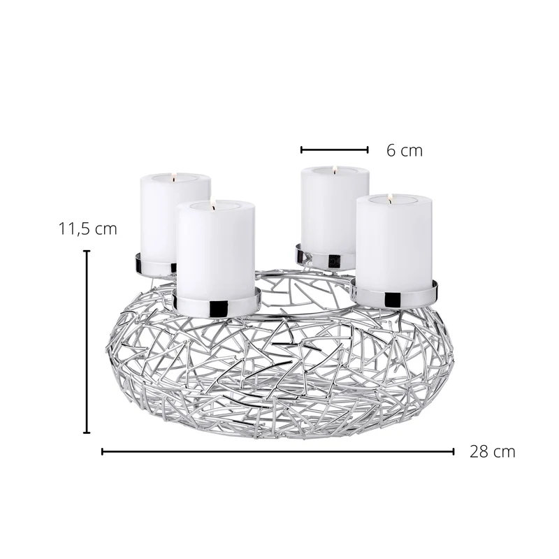 EDZARD Adventskranz Milano Ø 28 cm
