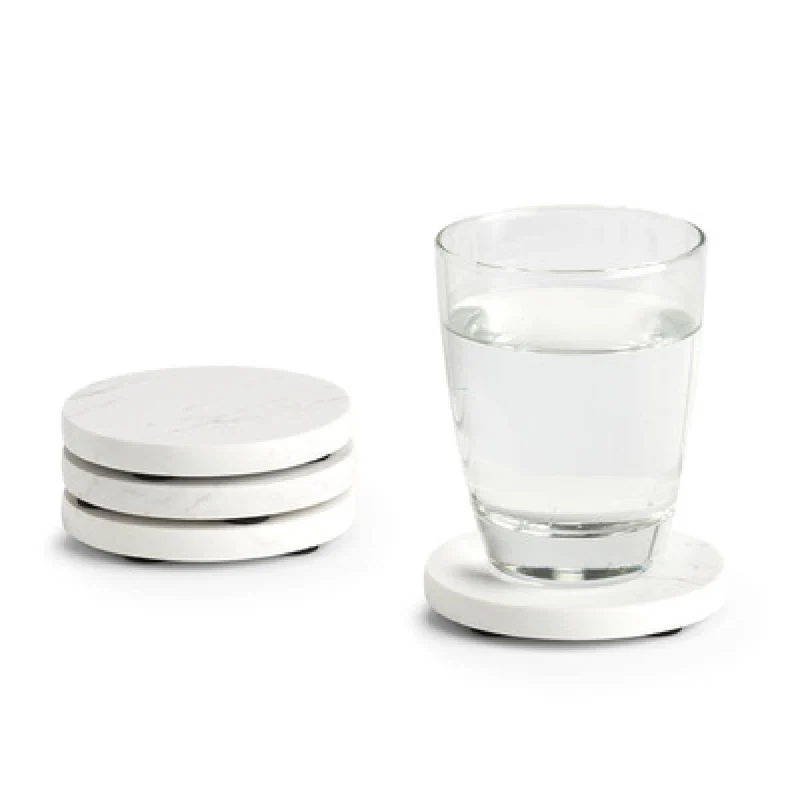 Glasuntersetzer Marmor 4tlg