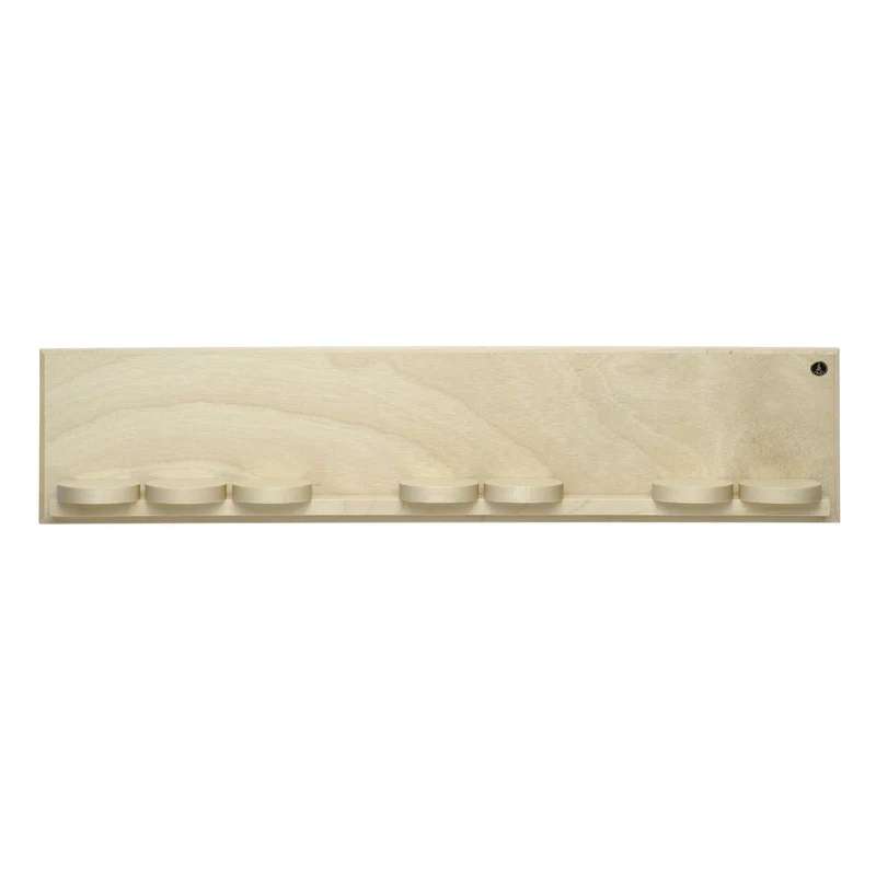 Wendt & Kühn Wandpräsentation mit sieben Schiebetellern, klein, natur 50 x 11 x 5,5 cm