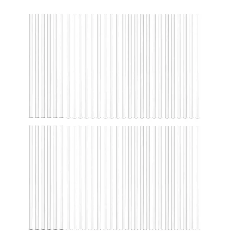 Weis Trinkhalme Glas gerade transparent 24 cm - Set 50