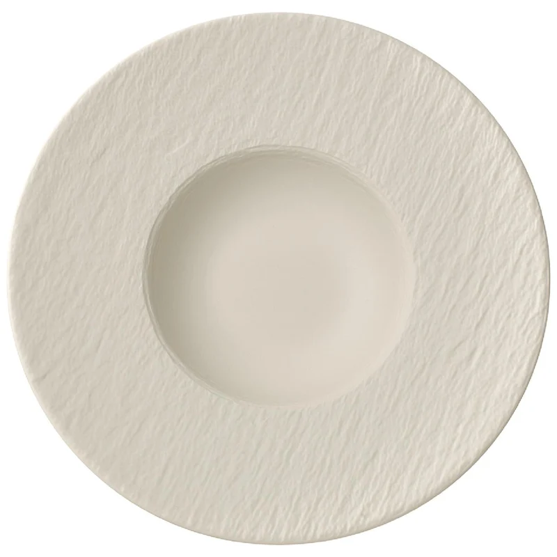 Villeroy & Boch - Manufacture Rock blanc Teller-Set, 6 tlg., Geschirr Set für 2 Personen, Premium Porzellan, Weiß