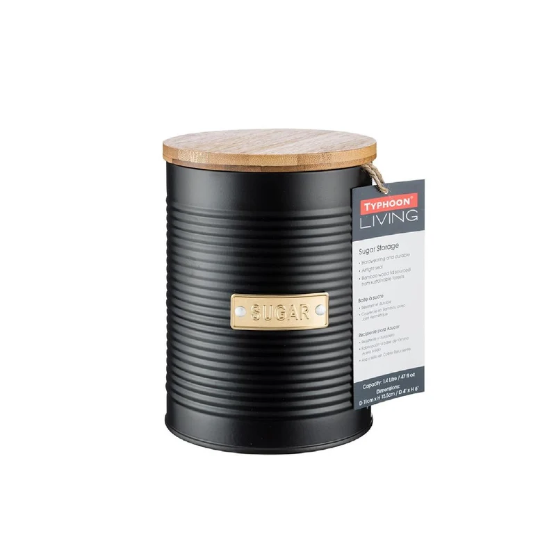 TYPHOON OTTO COLLECTION Vorratsbehälter Zucker, schwarz, 1,4 Liter