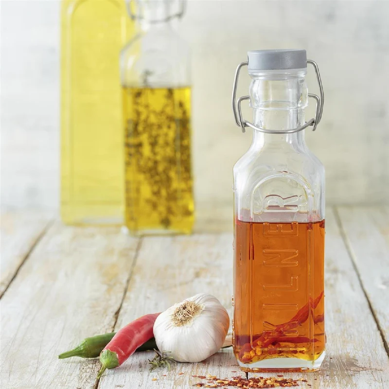 KILNER Glasflasche mit Bügelverschluß, eckig, 1 Liter