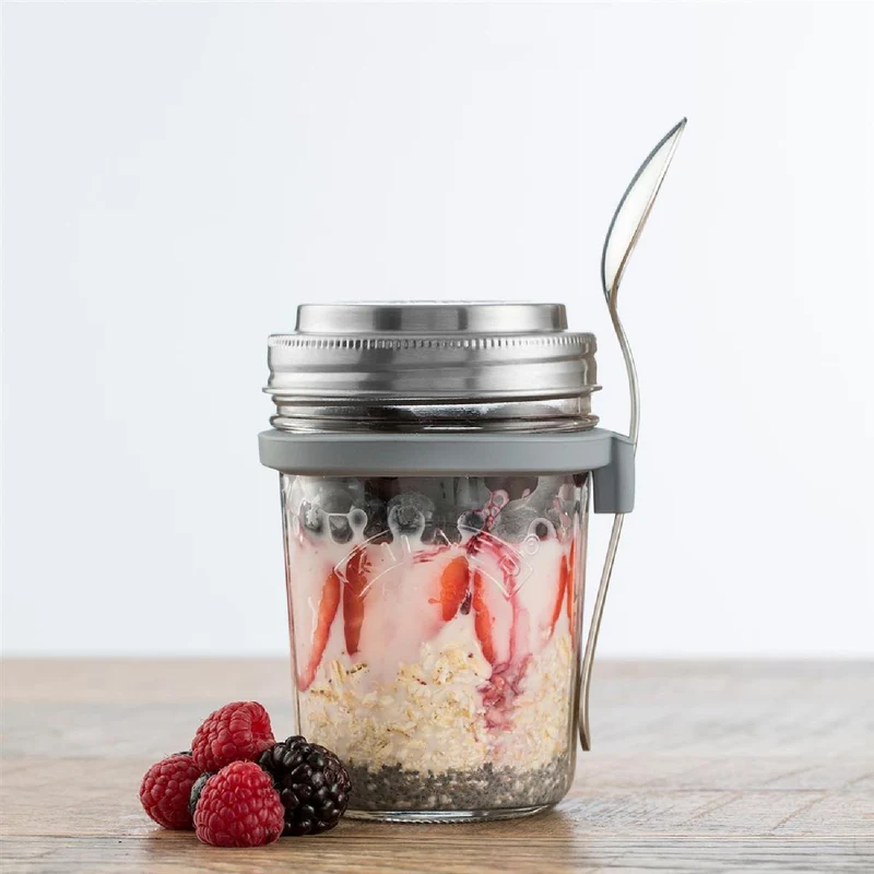 KILNER Frühstücksglas mit Löffel, 350 ml