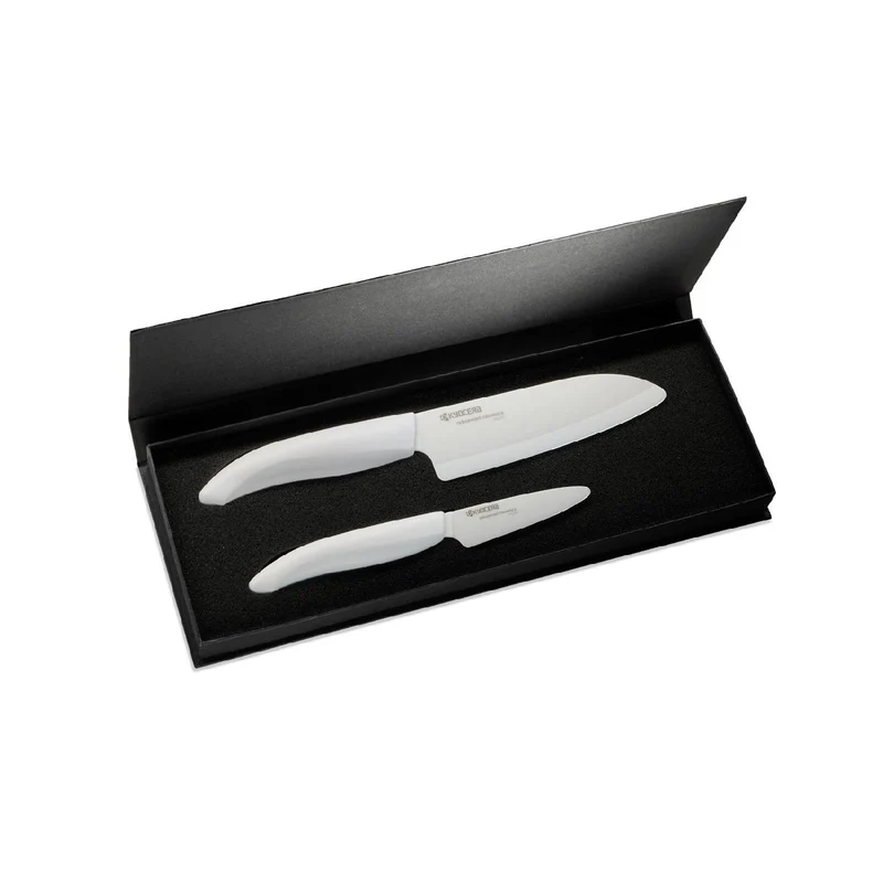 KYOCERA GEN Geschenkset, weiß: Schäl- und Santoku-Keramikmesser
