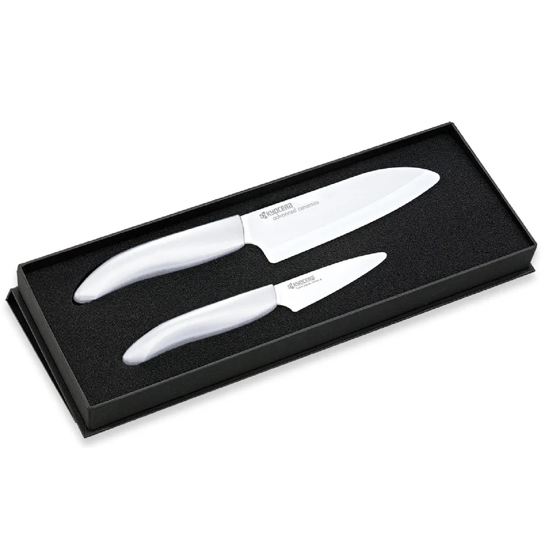 KYOCERA GEN Geschenkset, weiß: Schäl- und Santoku-Keramikmesser